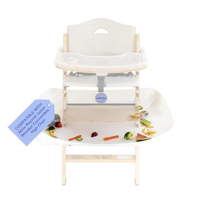 CATCHY - Food Catcher - Compatible with Abiie Beyond Junior High Chair + 12 Other High Chairs - Highchair Sold Separately - Baby & Toddler Food & Mess Catcher - Under High Chair Accessory
