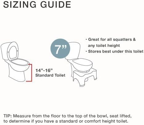 Squatty Potty The Original Bathroom Toilet Stool, 7 Inch height, White