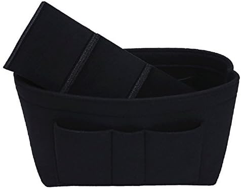 ZTUJO Purse Organizer Insert, Felt Bag Organizer For Handbag, 13 Colors, 6 Sizes (Small, Black)