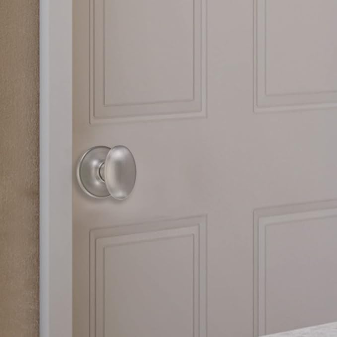 Design House 750489 Egg Passage Hall and Closet Door Knob Satin Nickel