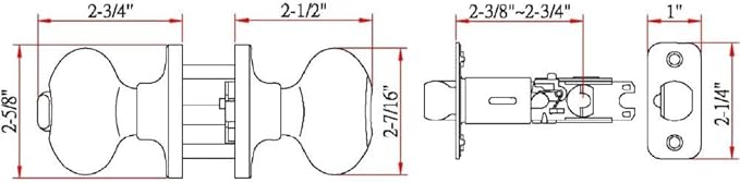 Design House 750596 Egg Keyed Entry Door Knob Oil Rubbed Bronze