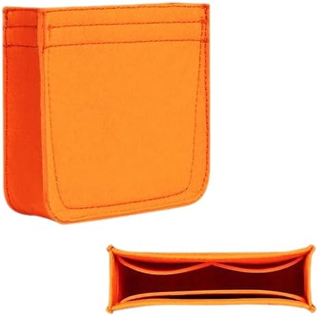 Purse Insert Organizer for Evelyne 33 Bags,Premium Purse Felt Insert (Orange, For Evelyne 33)