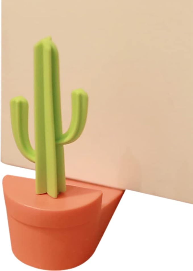 WAYUTO Cute Door Stopper Catus Decorative Silicone Door Stop Novelty Funny Door Stops Rubber Door Stop Wedge for Home Office Bedroom Doorstop Cute Gifts for Women Girls