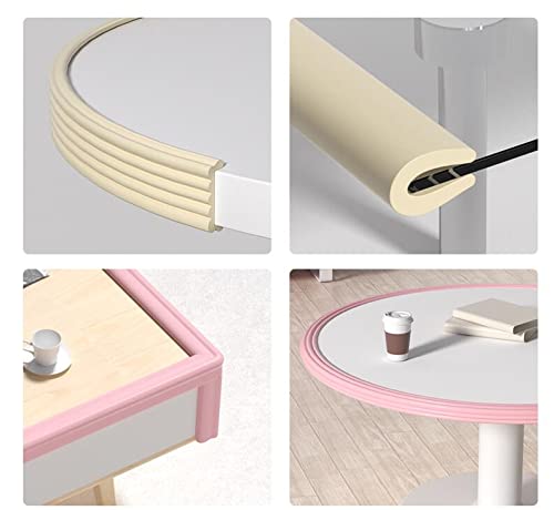 M2cbridge U Shape Extra Thick Furniture Table Edge Protectors Foam (Off White (6.5ft x 2))