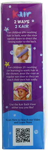 Kair Bath Visor for Babies, Silicone Air Cushioned Shower Cap for kids, Shower Water Guard for 1-9 Years Children bath and Toddler Bath (Head Circumference Greater Than 15 Inches)