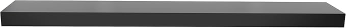 Ballucci Floating Shelf, 36" Wood Wall Shelf with Invisible Brackets for Bathroom, Living Room, Bedroom, Kitchen, Nursery, 6" Deep, Black