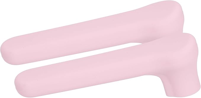 uxcell 2Pcs Silicone Door Handle Covers, Silicone Anti-Static Door Knob Cover Anti-Collision Door Handle Protector for Flat Door Handle Lever, Pink