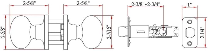 Design House 750489 Egg Passage Hall and Closet Door Knob Satin Nickel