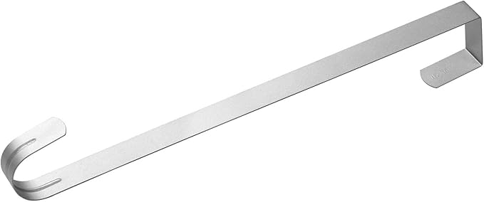 Sattiyrch 15" Wreath Hanger for Front Door,Sturdy Steel Wreath Door Hanger,Over The Door Hanger Hook (Silver,2)