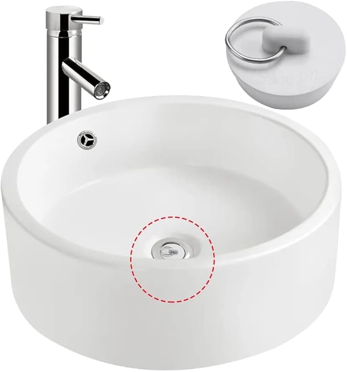 6 Sizes of Sink Stoppers, Bathtub Drain Stopper with Ring Suitable, Rubber Sink Drain for Kitchen, Bathroom and Laundry Sink, Bathtub Accessories