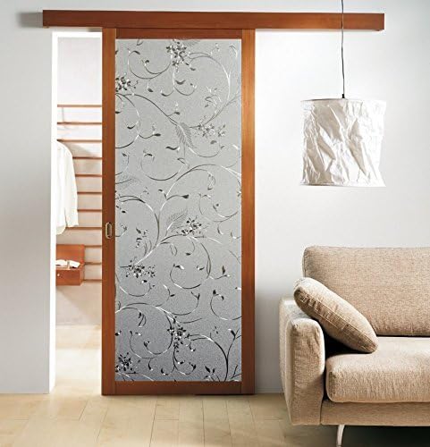 Niviy Window Privacy Film Static Cling Non-Adhesive Window Film Frosted Glass Bathroom Door Decoration Privacy Covering (17.7"x 78.7")