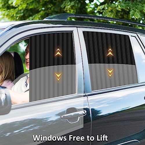 ZATOOTO Car Side Window Sun Shades - Privacy Magnetic Black 2 Pcs Covers Blinds Curtains - Auto Accessories Sunshades Keeps Cooler Screen for Baby Sleeping