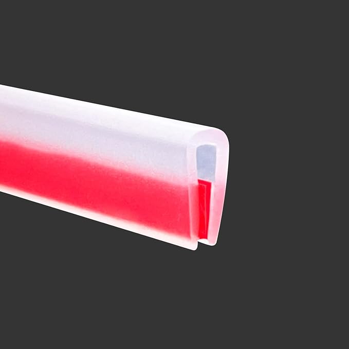 Clear Rubber Edge Trim, Self-Adhesive Transparent Edge Protector for Sheet Metal Parts, Car Doors, Flexible Silicone Rubber Material, Size 1/16"(1.5mm), Fit 0-3/32"(2mm), U Channel Edge Guard, 20Ft