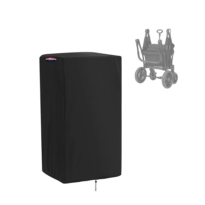 Fizentia Wagon Cover Compatible with Stroller for 2 Littles(Cover-Only),Waterproof 420D Strollers Covers for All-Terrain Wagons,Dustproof 2 seaters Wagon Cart Storage-21.6" L x 21.6" W x 37.4" H