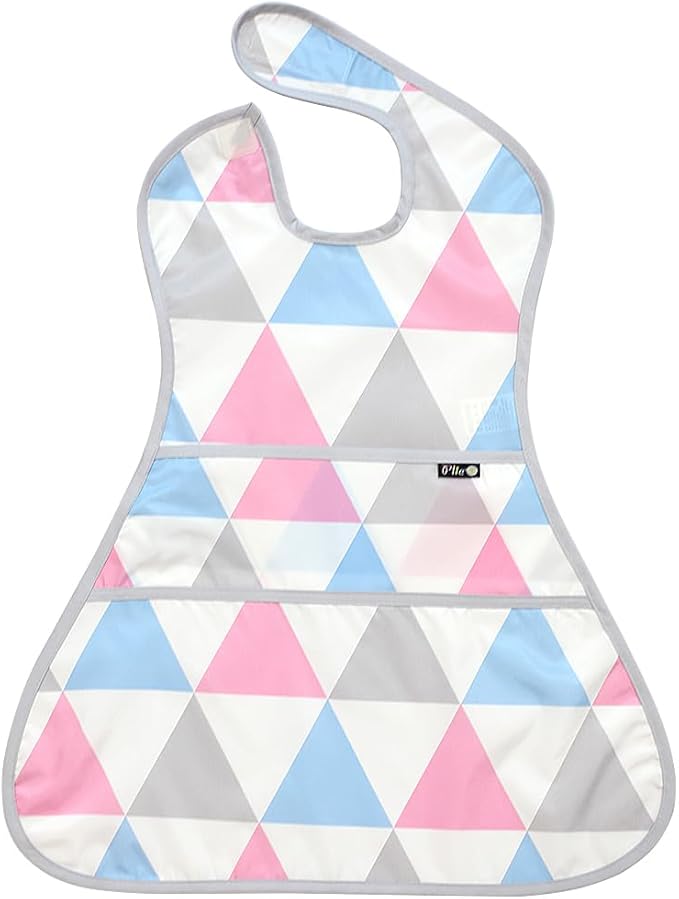 Plie Full Coverage Waterproof Feeding Bib for Toddlers – Extra Long Apron Bib for Mealtime, Self-Feeding, High Chairn