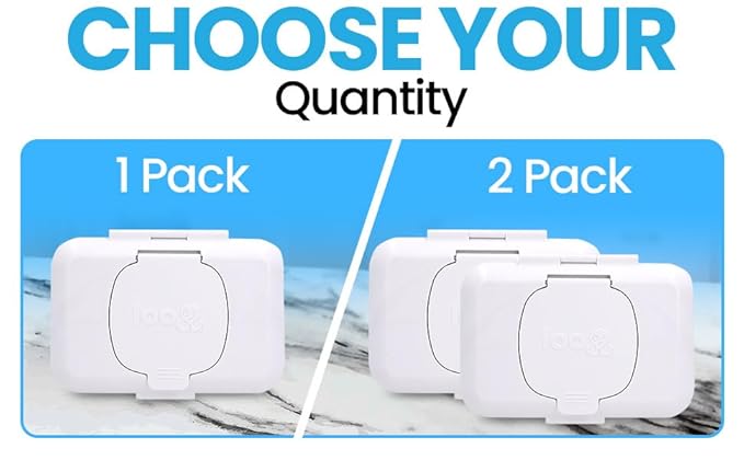 2-Pack Loo Discreet Flushable Wipes Dispenser – Fits Standard Size Flushable Wipes Only – No-Drill Suction Mount, Hygienic Low-Profile Holder for Bathroom & Toilet