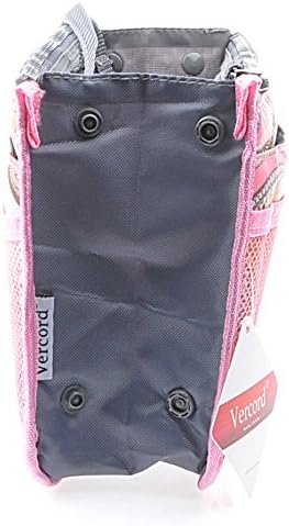 Vercord Purse Organizer Insert for Handbags Bag Organizers Inside Tote Pocketbook Women Nurse Nylon 13 Pockets Pink Flowers Medium