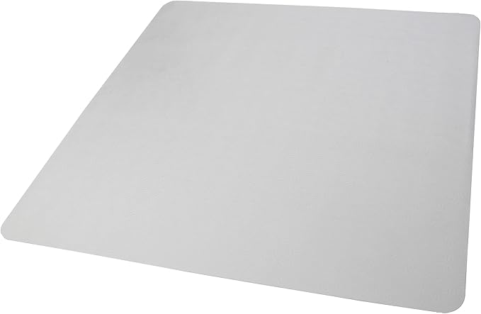 RESILIA - Under High Chair Splat Mat, Premium Heavy-Duty Spill & Splash-Proof, Swirl Spiral Pattern, Vinyl Prevents Stains & Damage from Food, Arts & Crafts, 48 Inch x 48 Inch, Clear, Made in The USA