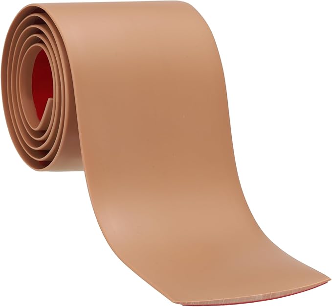 PATIKIL Self Adhesive Floor Transition Strip 10 ft x 3" Vinyl Flat Divider Flooring for Joining Floor Gaps Carpet Transition Floor Tiles, Brown