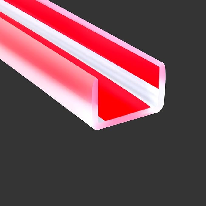 Clear Rubber Edge Trim, Self-Adhesive Transparent Edge Trim, 7/8"(22mm) Edge Protector for Plywood, Cabniets or Drawers, Flexible Silicone Rubber Material, Wide U Channel Edge Guards