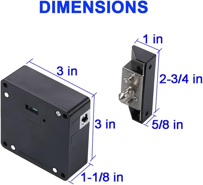 RFID Lock Electronic Cabinet Lock with USB Cable - Hidden DIY Lock for Wooden Cabinet Drawer Locker Cupboard Gun Box with 5 Key Cards/Fobs
