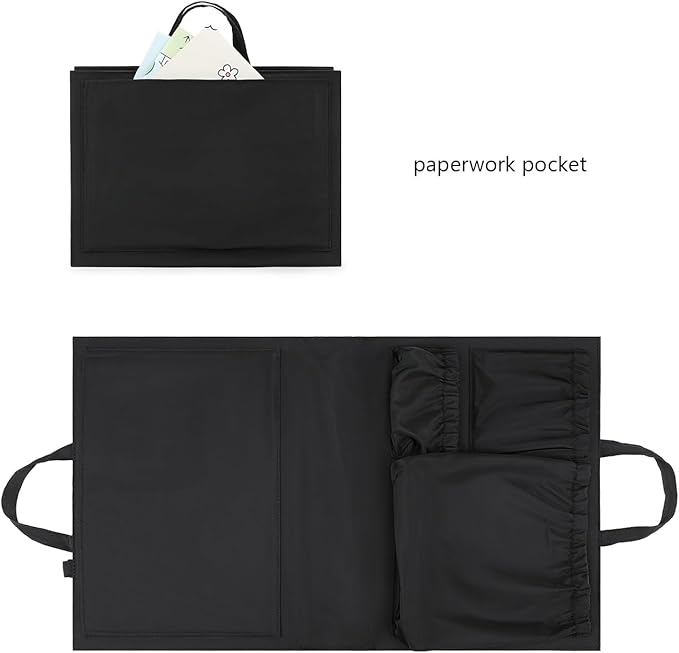 Lmbabter Removable Organizer Insert with Insulated Pocket,Updated Diaper Bag with 11 Total Pockets&Changing Pad, Handbag Tote Bag for Women Mommy Nurse (Black)