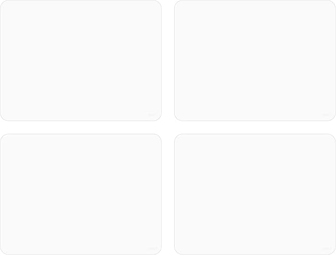 GASARÉ, Placemats Set of 4, Silicone Placemats, Table Mats, Non-Slip, Easy to Clean, Heat Resistant, Flexible, 20% Thicker, 16 x 12 inches x 1.1mm, Semi-Transparent