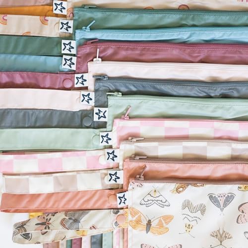 Tiny Twinkle Mess Proof Wet Bags | 2-Pack Reusable Waterproof Wet Bags for Swimsuits | Baby Clothes | Travel & Diaper Bag (Ocean)