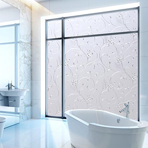 Niviy Privacy Window Film Frosted Window Glass Film No Glue Door Window Covering for Office and Home Decoration,17.7 inches by 118inches