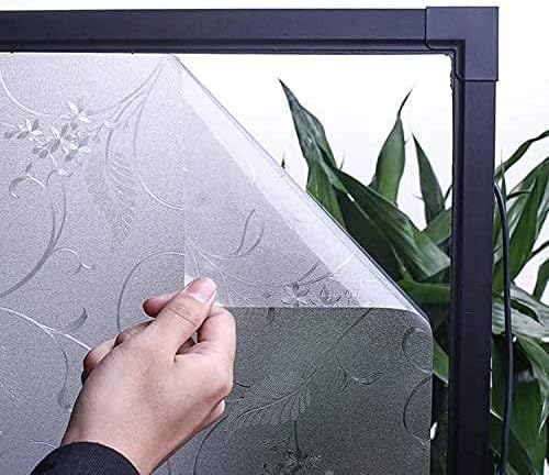 Niviy Static Cling Non-Adhesive Window Film Frosted Glass Film Bathroom Door Glass Decoration Window Film Privacy Covering (11.8"x 78.7")