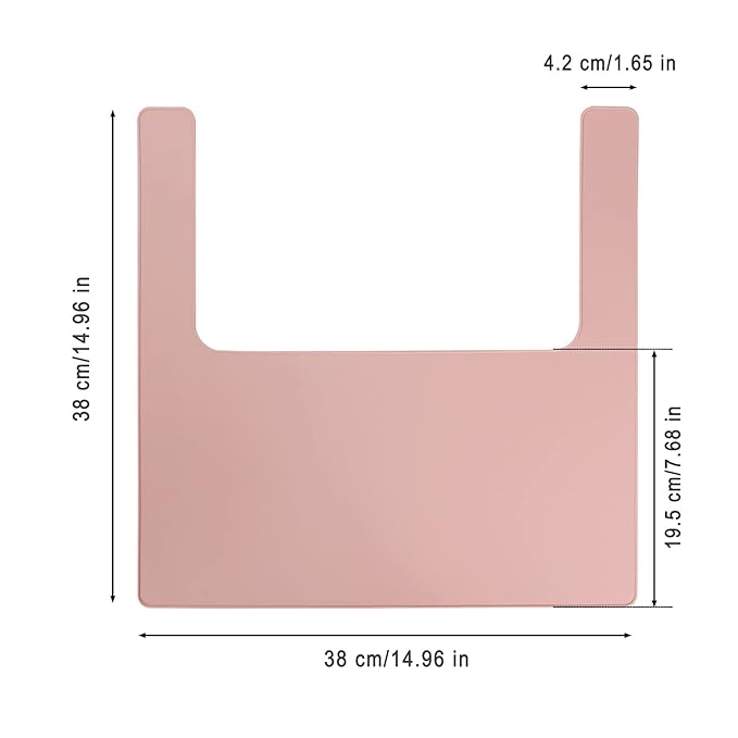 High Chair Placemat, Durable High Chair Placemat Silicone, Clean and Hygienic, Suitable for IKEA Antilop Highchai, for Toddlers and Babies (Pink)