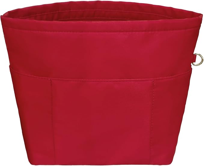 Vercord Purse Insert Organizers for Petite Tote Bag Organizer Insert Inside Handbag Shaper with Zipper Red