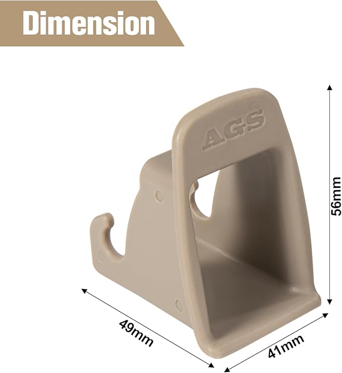 ISOFIX Interface Belt Latch Guide, 2Pcs Car Seat ISOFIX Interface Buckle Fixed Guide Groove Car Seat Bracket Connector (2Pcs Grey Brown)