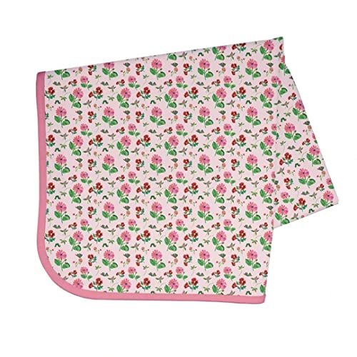 BapronBaby Eric Carle Pink Floral Caterpillar Splash Mat - Waterproof Catch-All for Under High Chairs, Floors, Tables, Playtime or Arts & Crafts - Machine Washable - 45" x 45”