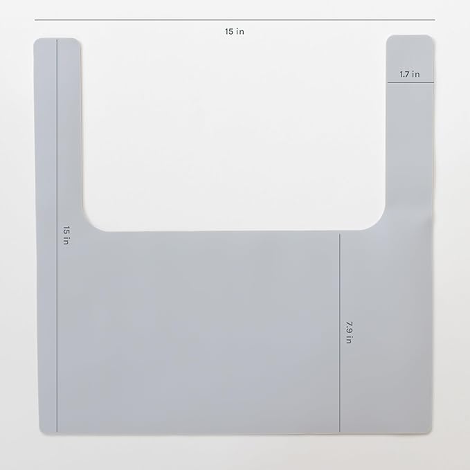 Yeah Baby Goods Placemats Compatible w/Antilop High Chair (Stone Grey) - Slip-Resistant & Food-Grade Silicone High Chair Mat - Easy Clean High Chair Accessory