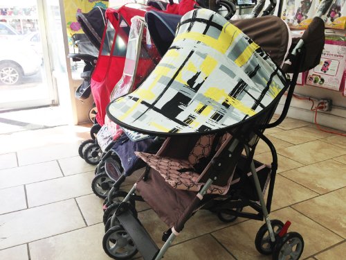 Manito Sun Shade for Strollers and Car Seats (Orange) UPF 50+