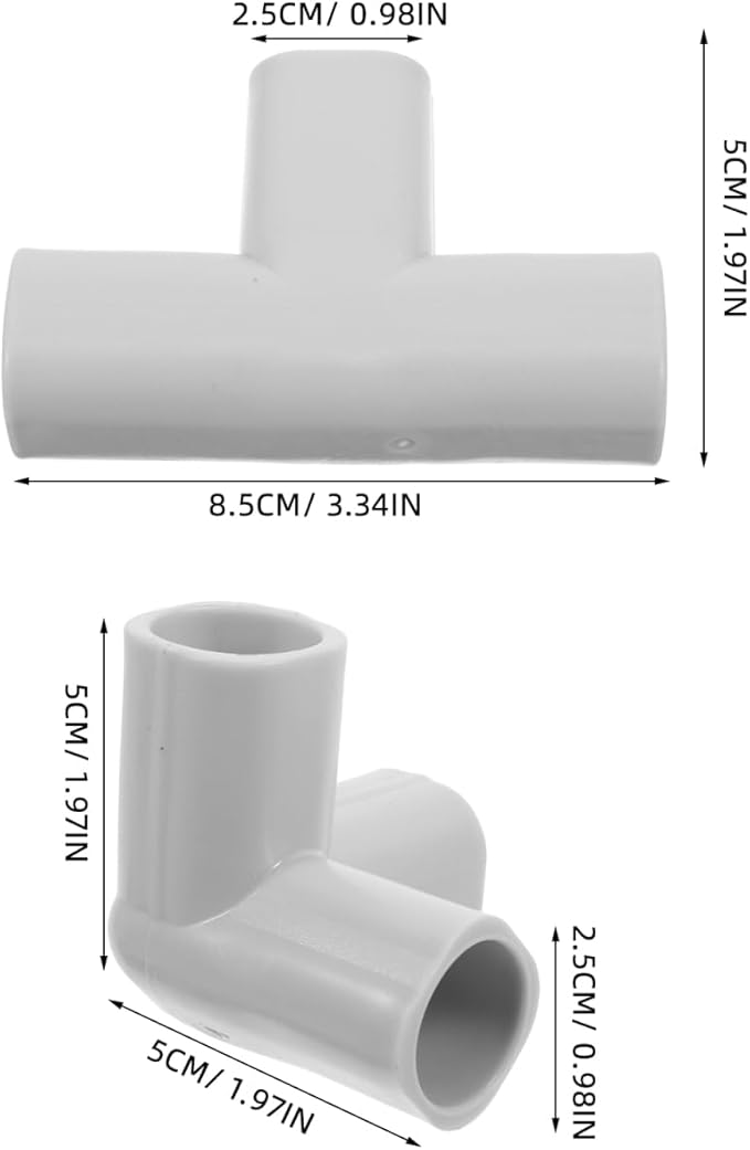 Cabilock 6pcs Playpen Accessories Connectors for Indoor Safety Versatile Pipe Fitting Adapters for Play Areas Easy Installation Configurations