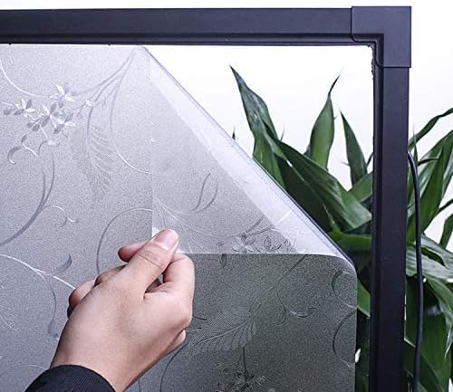 Niviy Privacy Window Film Frosted Window Glass Film No Glue Door Window Covering for Office and Home Decoration,17.7 inches by 118inches