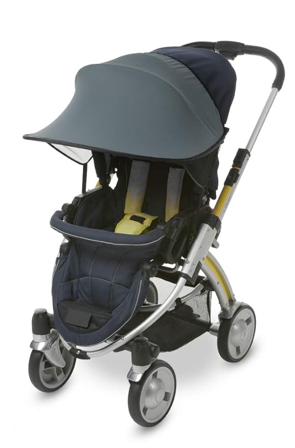 Manito Sun Shade for Strollers and Car Seats (Khaki Grey) UPF 50+