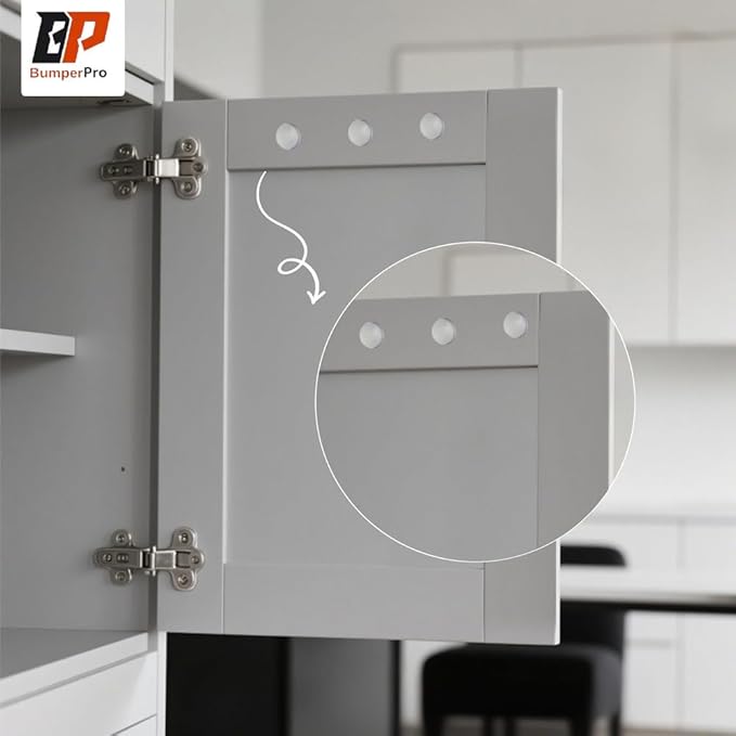128PCs Self Adhesive Cabinet Door Bumpers 1/2", Silicone Clear Rubber Bumpers - Cabinet Door Damper, Adhesive Rubber Feet Pads, Cabinet Door Stops, Cabinet Stoppers Rubber