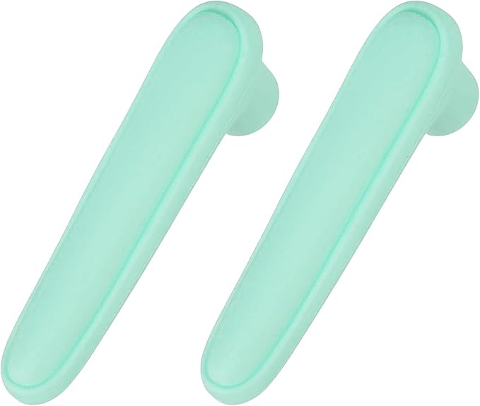 uxcell 2 Pcs Door Handle Covers, Silicone Safety Doors Knob Handle Protector Covers Anti-Collision Soft Doors Pull Cover for Bedrooms Bathrooms Offices, Green