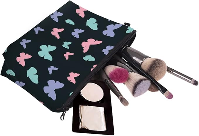 Deanfun Makeup Case Small, Cosmetic Zipper Bag Waterproof for Purse Mini, Women Cute Traveling Accessories Pouch for Ladies Thanksgiving Christmas Gifts(D2-55122)