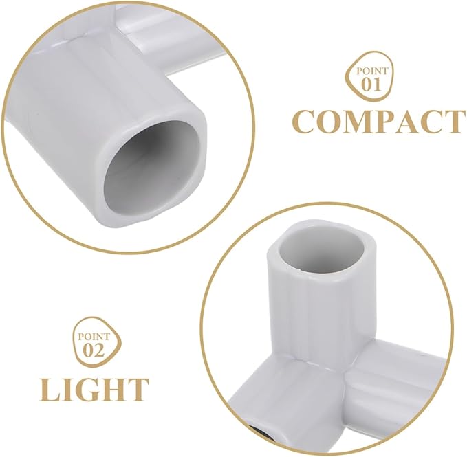 Cabilock 6pcs Playpen Accessories Connectors for Indoor Safety Versatile Pipe Fitting Adapters for Play Areas Easy Installation Configurations