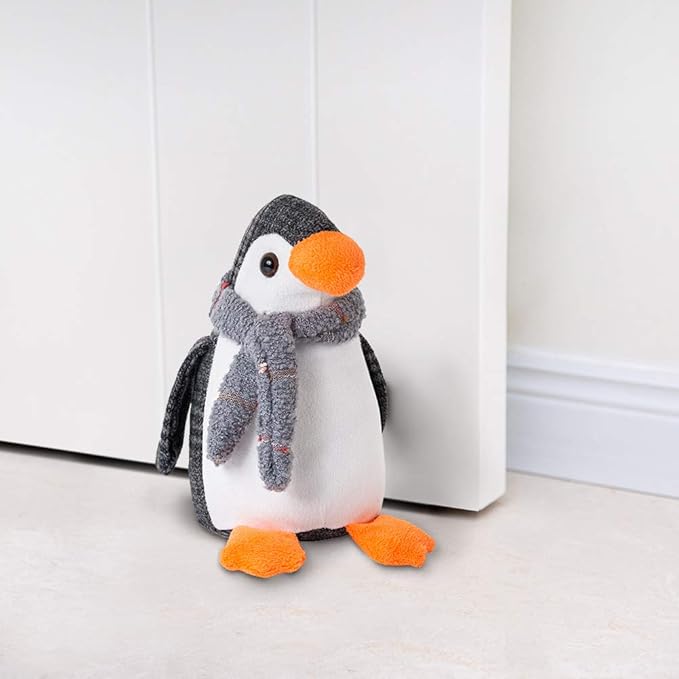 Marwood Cute Door Stopper Decorative Door Stops for Home and Office, Penguin Weighted Interior Doorstop Fabric Stuffed Animal Door Stopper Floor Decorative