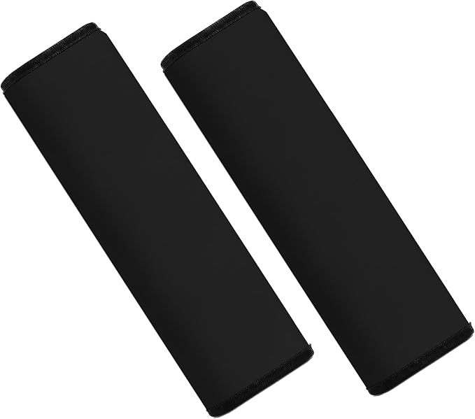 Mokiwala Car Seat Belt Pad Cover, 2-Pack Soft Car Safety Seat Belt Strap Shoulder Pad for Adults and Children, Suitable for Car Seat Belt, Backpack, Shoulder Bag(Black)