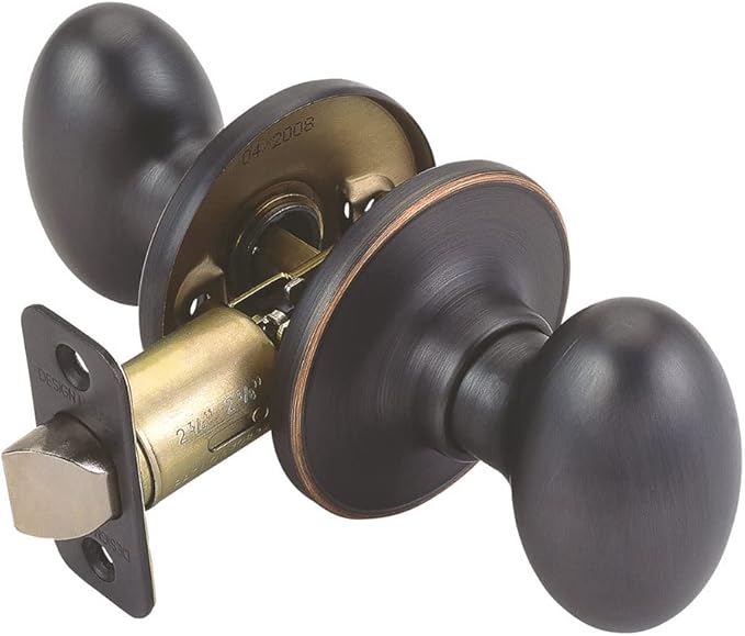 Design House Egg Passage Door Knob for Hall and Closet, Fits Standard Doors, Oil Rubbed Bronze – Design House, 750570