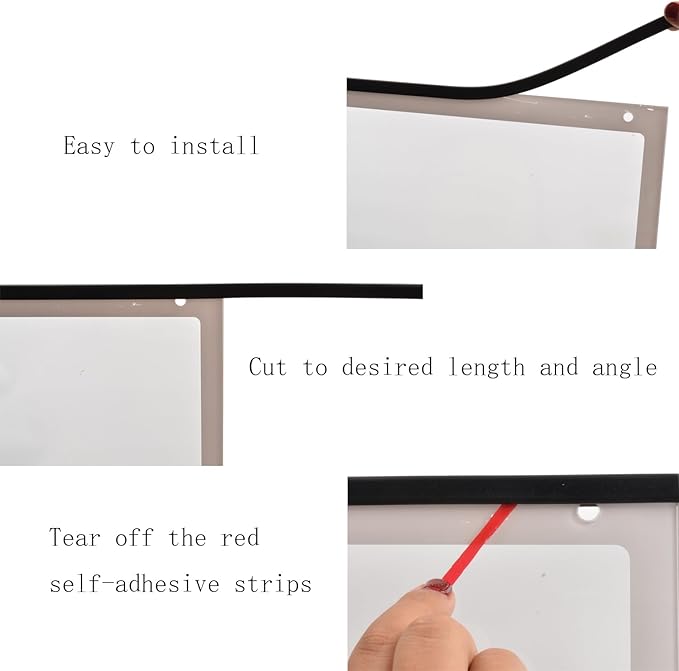Silicone Edge Trim Self-Adhesive U Channel Silicone Edge Trim Edge Protector for Sheet Metal (Black, Fit 3/16" - L 20')