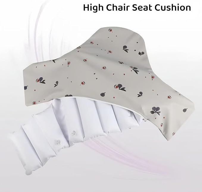 High Chair Cushion with Cover Pad for IKEA Antilop Babies Toddlers Inflatable & Reversible Built-in Inflatable Cushion