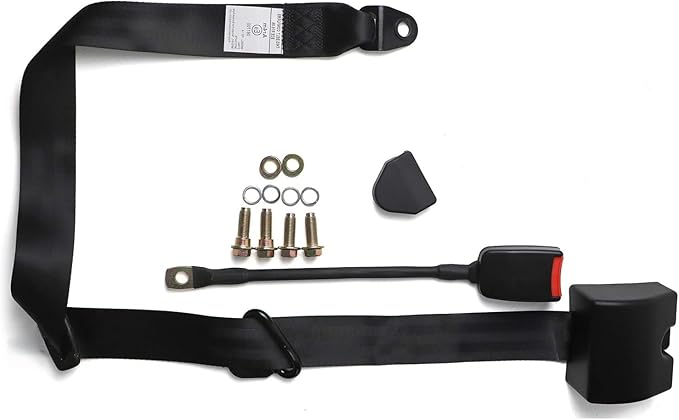 2 Pack 3 pt Pads Adjustable Retractable Straps Cover Universal Replacement Set for Golf Cart Go Kart,Club Golf Cart,Minivan Van,SUV,UTV, VR,Pickup,Truck for Modification Seatbelt Protective Covers Kit