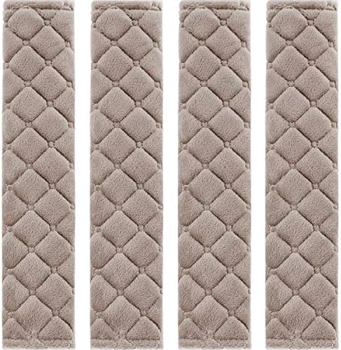 Tatuo 4 Pack Seat Belt Cover Extra Long Seat Belt Pads for Car Soft Comfort Shoulder Strap Covers Harness Pads Helps Protect Your Neck and Shoulder(10.6 Inch,Khaki)